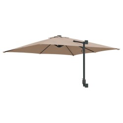 Parasol de Jardin Mural Taupe 247 cm 