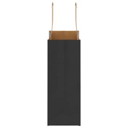 Sacs en papier 50 pcs avec poignées noir 18x8x22 cm 