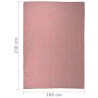 Tapis à tissage plat d'extérieur 160x230 cm Rouge 