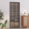 Porte intérieure 83x201,5 cm Noir Verre ESG et aluminium 