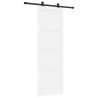 Porte coulissante avec kit de quincaillerie 'ORKDAL'en bois massif blanc 