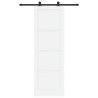 Porte coulissante avec kit de quincaillerie 'ORKDAL'en bois massif blanc 