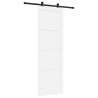 Porte coulissante avec kit de quincaillerie 'ORKDAL'en bois massif blanc 