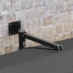 Parasol de jardin mural anthracite 247 cm 