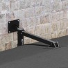 Parasol de jardin mural anthracite 247 cm 