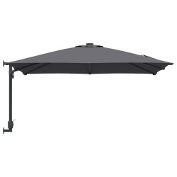 Parasol de jardin mural anthracite 247 cm 