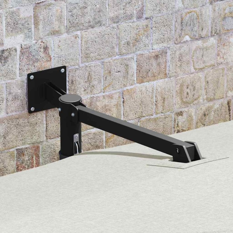 Parasol de jardin mural sable 247 cm 