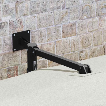 Parasol de jardin mural sable 247 cm 