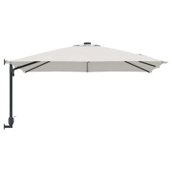 Parasol de jardin mural sable 247 cm 