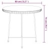 Table de salle à manger Noir Ø80 cm Verre trempé et acier 