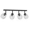 Lustres de Plafond avec Abat-jour en Verre Réglable Anthracite E27 