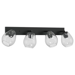 Lustres de Plafond avec Abat-jour en Verre Réglable Anthracite E27 