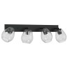 Lustres de Plafond avec Abat-jour en Verre Réglable Anthracite E27 