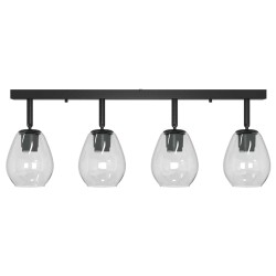 Lustres de Plafond avec Abat-jour en Verre Réglable Anthracite E27 