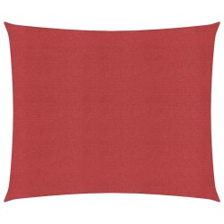 Voile d'ombrage 160 g/m² Rouge 5x5 m PEHD 