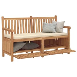Banc de Rangement de Jardin Marron 150 x 60 x 90 cm 