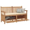Banc de Rangement de Jardin Marron 150 x 60 x 90 cm 