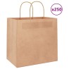 Sacs en papier 250 pcs avec poignées marron 26x17x25 cm 