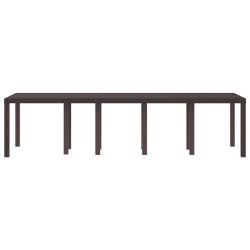 Table de Jardin Brune 300x100x73 cm Poly Rattan 