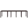 Table de Jardin Brune 300x100x73 cm Poly Rattan 