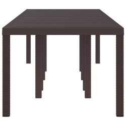 Table de Jardin Brune 300x100x73 cm Poly Rattan 