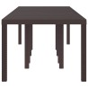 Table de Jardin Brune 300x100x73 cm Poly Rattan 