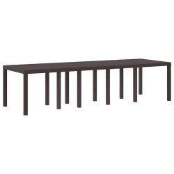 Table de Jardin Brune 300x100x73 cm Poly Rattan 