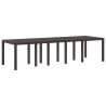 Table de Jardin Brune 300x100x73 cm Poly Rattan 