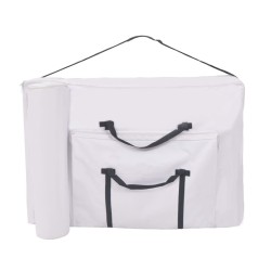 Table de massage pliable à 3 zones 10 cm d'épaisseur Blanc 