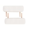 Table de massage pliable à 3 zones 10 cm d'épaisseur Blanc 