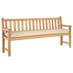 Coussins de Palette pour banc, 2 pcs, Beige, 200x40x8 cm, en tissu Oxford. 