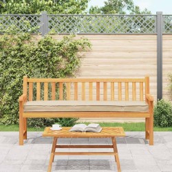 Coussins de Palette pour banc, 2 pcs, Beige, 200x40x8 cm, en tissu Oxford. 
