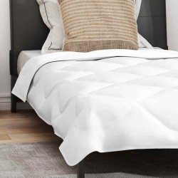 Duvet d'été avec oreiller 2 pcs Blanc 140 x 220 cm Microfibre 