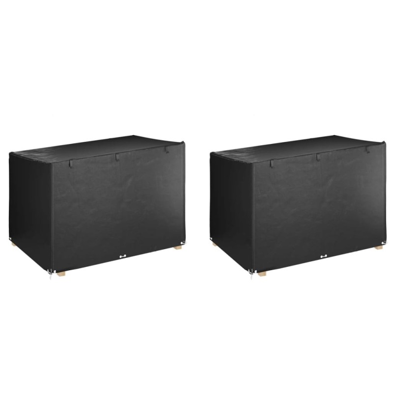 Housses de balancelle 2 pcs 12 œillets 215x150x130/150 cm PE 