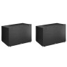 Housses de balancelle 2 pcs 12 œillets 215x150x130/150 cm PE 