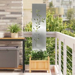 Panneau décoratif de jardin Argenté 32 x 140 cm Acier galvanisé 