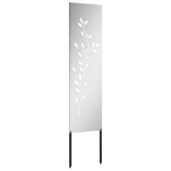 Panneau décoratif de jardin Argenté 32 x 140 cm Acier galvanisé 