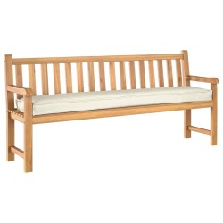 Coussins de Palette pour Banc 2 pcs Crème 200x40x8 cm Tissu Oxford 