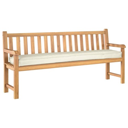 Coussins de Palette pour Banc 2 pcs Crème 200x40x8 cm Tissu Oxford 