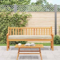 Coussins de Palette pour Banc 2 pcs Crème 200x40x8 cm Tissu Oxford 