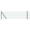Set de Poteaux de Clôture 2 Pcs Vert Métal, PVC 10 x 0.5 mètres 