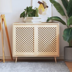 Portes d'armoires en treillis 2 pcs 49,5x69 cm pin massif 