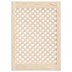 Portes d'armoires en treillis 2 pcs 49,5x69 cm pin massif 