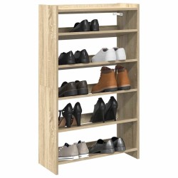 Étagère à chaussures chêne sonoma 60x25x100cm bois d'ingénierie 