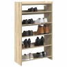 Étagère à chaussures chêne sonoma 60x25x100cm bois d'ingénierie 