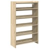 Étagère à chaussures chêne sonoma 60x25x100cm bois d'ingénierie 