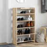 Étagère à chaussures chêne sonoma 60x25x100cm bois d'ingénierie 