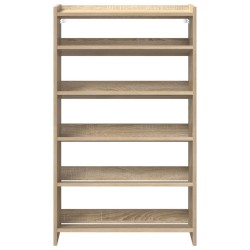 Étagère à chaussures chêne sonoma 60x25x100cm bois d'ingénierie 
