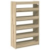 Étagère à chaussures chêne sonoma 60x25x100cm bois d'ingénierie 