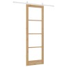 Porte coulissante avec set de matériel 78x232 cm en bois massif de pin 